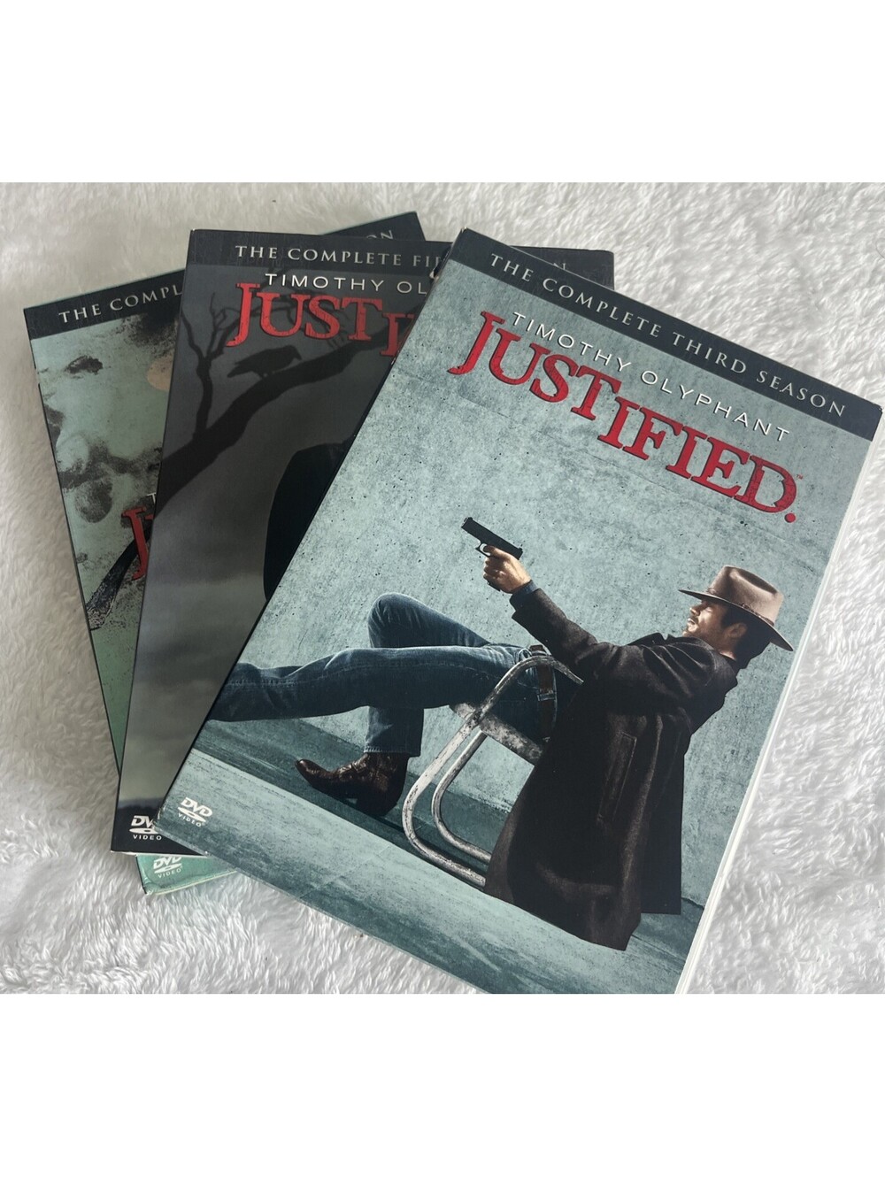 JUSTIFIED Seasons 3 4 & 5 DVD Lot Timothy Olyphant Complete 9-Disc Set